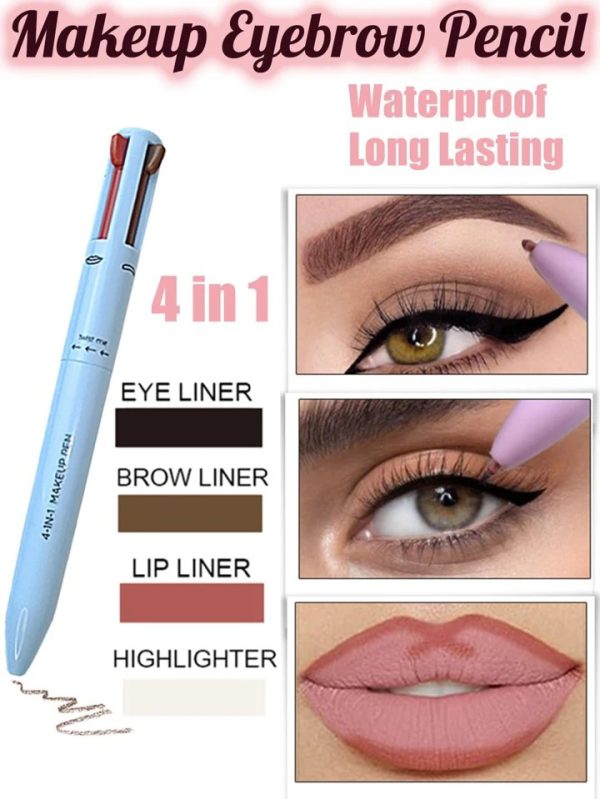 Multi-effect 4 In 1  Pencil Pen for Long Lasting Waterproof makeup