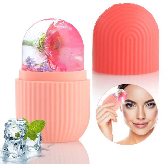 Silicone Ice Cube Roller Massager for Face