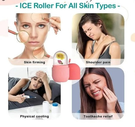 Silicone Ice Cube Roller Massager for Face