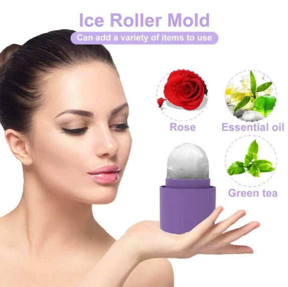 Silicone Ice Cube Roller Massager for Face