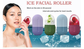 Silicone Ice Cube Roller Massager for Face