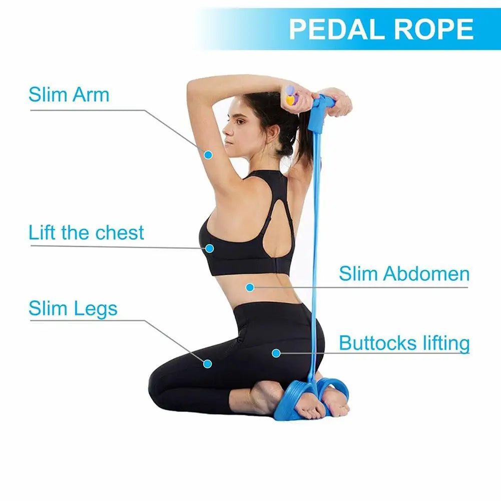 Tension Pull Stretching Rope Up Tummy Trimmer Yoga Sit