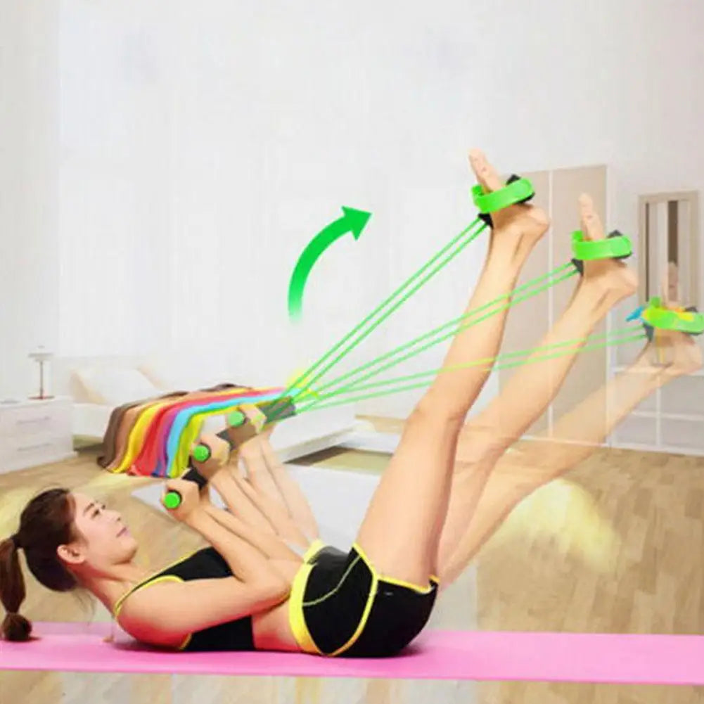 Tension Pull Stretching Rope Up Tummy Trimmer Yoga Sit