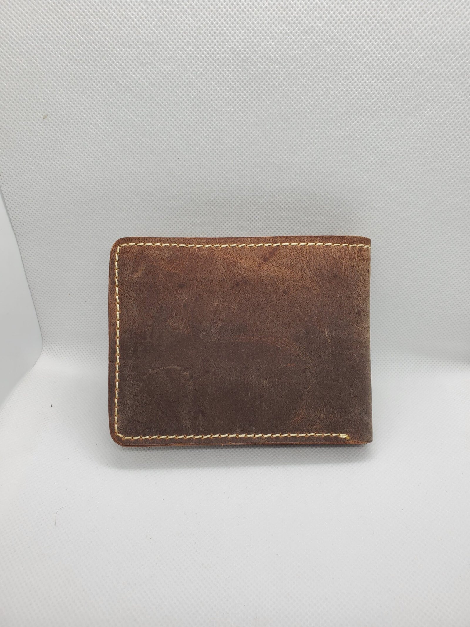Classic Suede Finish Brown Leather Wallet – Handmade & Durable - Image 2